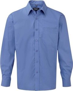 Russell Collection RU936M - Mens Long Sleeve Pure Cotton Easy Care Poplin Shirt
