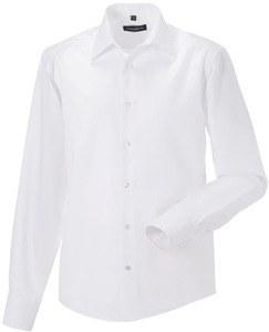 Russell Collection RU958M - Men's Long Sleeve Tailored Ultimate Non Iron Shirt White
