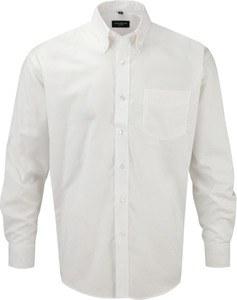 Russell Collection RU932M - Men's Long Sleeve Easy Care Oxford Shirt White