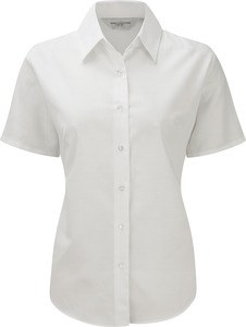Russell Collection RU933F - Ladies' Short Sleeve Easy Care Oxford Shirt White