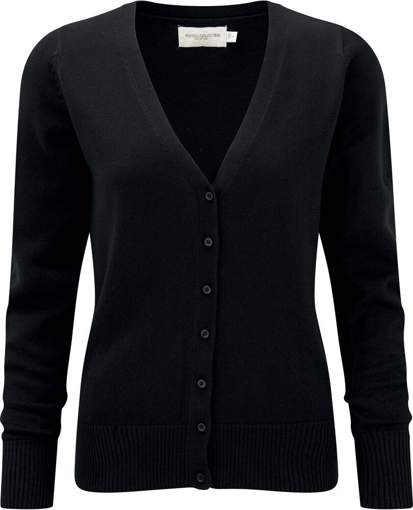 Russell Collection RU715F - Ladies' V-Neck Knitted Cardigan