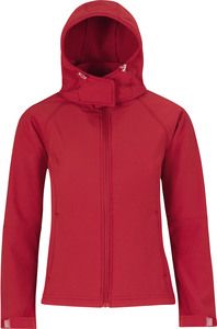 B&C CGJW937 - Hooded Softshell Women Red