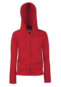 Fruit of the Loom SS312 - Premium 70/30 lady-fit hooded sweatshirt jacket Red