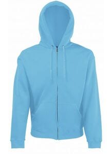 Fruit of the Loom SS222 - Classic 80/20 hooded sweatshirt jacket Azure Blue