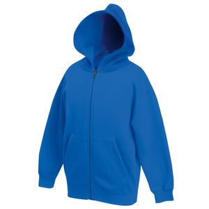 Fruit of the Loom SS225 - Classic 80/20 kids hooded sweatshirt jacket Royal blue