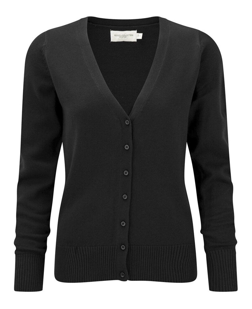 Russell Collection J715F - Women's v-neck knitted cardigan