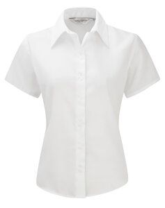 Russell Collection J957F - Women's short sleeve ultimate non-iron shirt White
