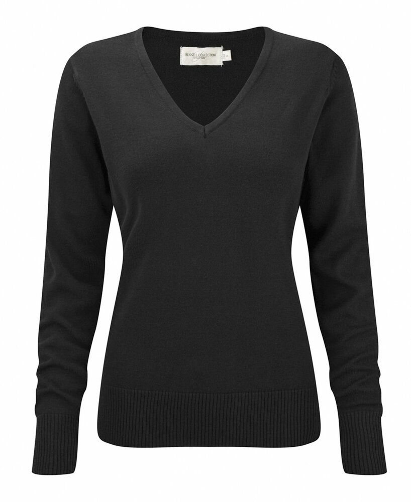 Russell Collection J710F - Women's v-neck knitted sweater