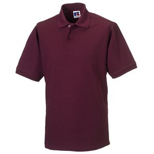 Russell J599M - Hard-wearing 60°C wash polo Burgundy