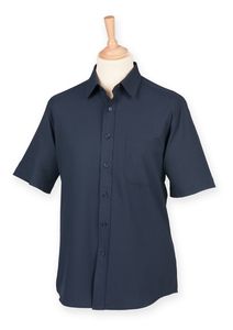 Henbury HB595 - Wicking antibacterial short sleeve shirt Navy