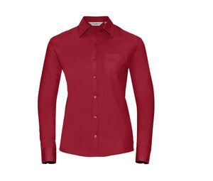 Russell Collection JZ36F - Womens 100% Cotton Poplin Shirt