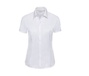 Russell Collection JZ63F - Women's Herringbone Shirt White