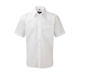 Russell Collection JZ935 - Men's Poplin Shirt White