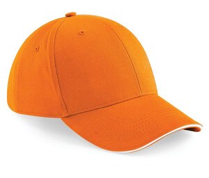 Beechfield BF020 - Athleisure 6 Panel Cap Orange/White