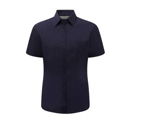 Russell Collection JZ35F - Women's Poplin Shirt Navy