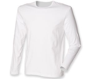 SF Men SF124 - Men's long-sleeved stretch t-shirt White