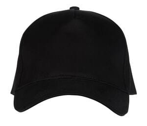 Black&Match BM910 - 100% cotton 5-panel cap Black/Black