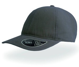 Atlantis AT053 - 6 panel mid visor cap Dark Grey