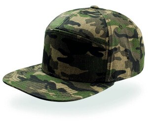 Atlantis AT055 - 7-panel cap with flat visor Camouflage Kaki