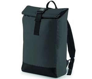 Bag Base BG138 - Roll-top closure backpack Black Reflective