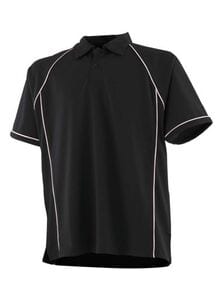 Finden & Hales LV370 - cool plus® breathable polo shirt Black/White