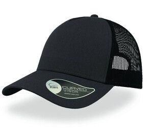 Atlantis AT085 - 5 Panel Cotton Trucker Cap Dark Grey / Black