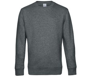 B&C BCU01K - Straight Sleeve Sweatshirt 280 KING Heather Mid Grey