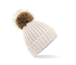 Beechfield BF412 - Big mesh Pop Pom beanie Oatmeal