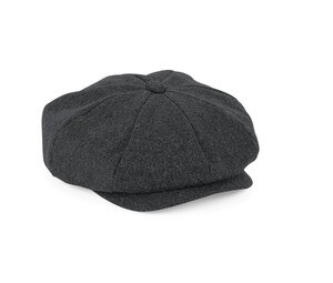 Beechfield BF629 - Newsboy cap in melton wool Charcoal Marl