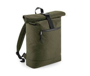 Bag Base BG286 - Roller Zipper Backpack In Recycled Materials Military Green