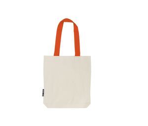 Neutral O90002 - Shopping bag with contrasting handles Nature / Orange