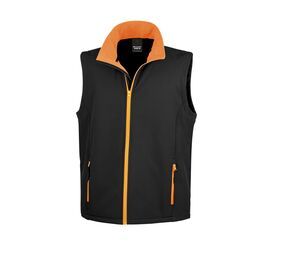 Result RS232 - Men's Sleeveless Fleece Black / Orange