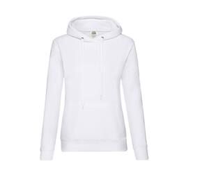 Fruit of the Loom SC269 - Women's Hoodie With Kangaroo Pocket White