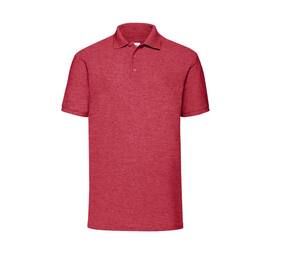 Fruit of the Loom SC280 - Men's Pique Polo Shirt Heather Red