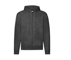 Fruit of the Loom SC374 - Men's Zipped Hoodie Dark Heather Grey