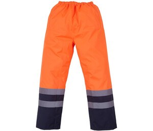 Yoko YK461 - High visibility two-tone overpants Hi Vis Orange/Navy