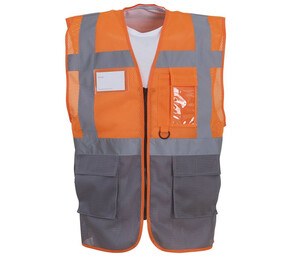Yoko YK820 - High visibility mesh vest Hi Vis Orange/Grey