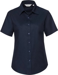 Russell Collection RU933F - Ladies' Short Sleeve Easy Care Oxford Shirt Bright Navy