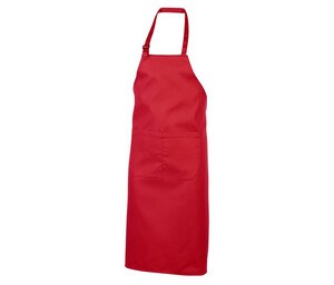 NEWGEN TB201 - 100% Cotton Bib Apron With Pocket Red