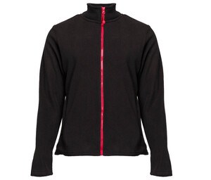 BLACK & MATCH BM701 - Women's zipped fleece jacket Black / Red