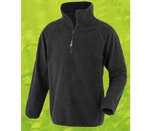 Result RS905J - Children's zipped collar fleece in recycled polyester Black