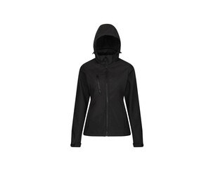Regatta RGA702 - Women's hooded softshell jacket Black / Black