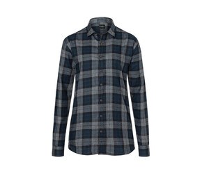 Karlowsky KYBF8 - Women's Checkered Shirt Urban Style Navy