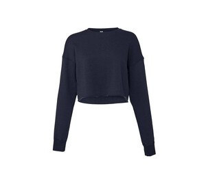 Bella + Canvas BE7503 - Women's short round neck sweatshirt Navy