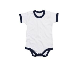 Babybugz BZ019 - Contrast baby bodysuit White/Nautical Navy