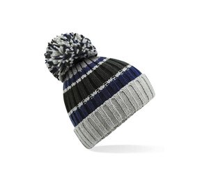 BEECHFIELD BF392 - HYGGE STRIPED BEANIE Steel Blue