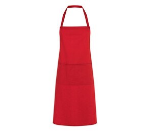 KARLOWSKY KYLS7 - Polycotton bib apron with pocket Red