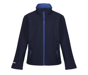 REGATTA RGA732 - Kids' Softshell jacket Navy / New Royal