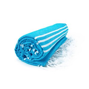 THE ONE TOWELLING OTHSU - HAMAM SULTAN TOWEL Turquoise / White