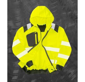 Result RS503X - HV polyester HV zipped hood Fluo Yellow / Black